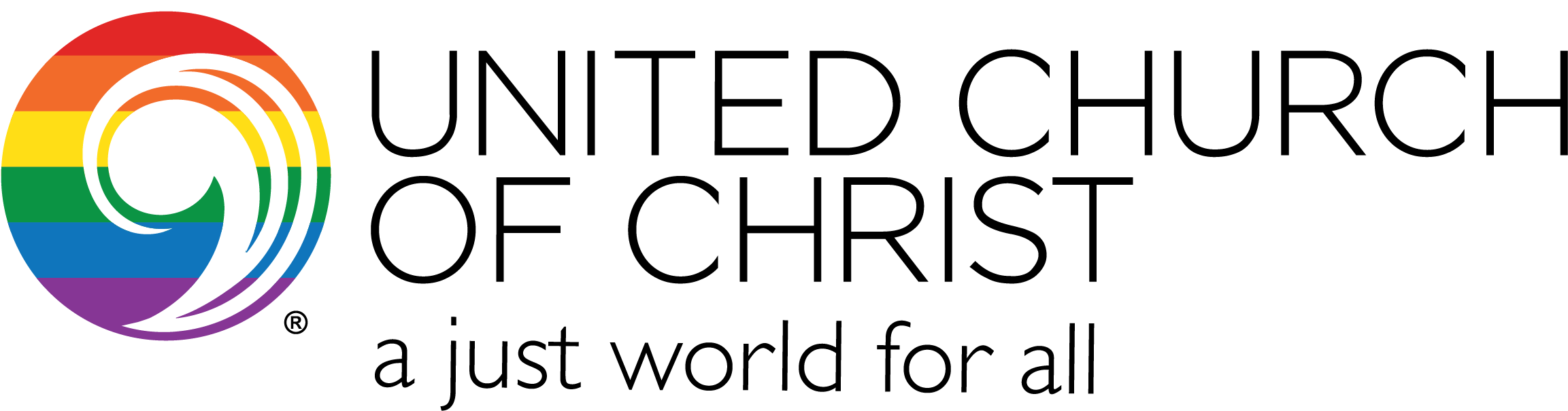 White Circle with Red Comma Logo - UCC Brand Guidelines Church of Christ