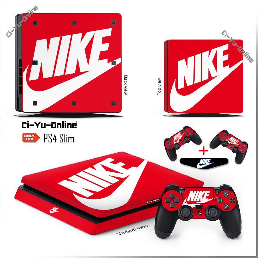 Red Nike Logo - PS4 Slim] Nike Logo Shoe Box Red VINYL SKIN STICKER DECAL COVER ...