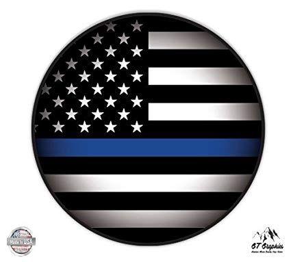 Thin Blue Circle Logo - Thin Blue Line American Flag Circle Support Police