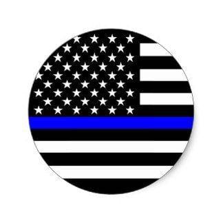 Thin Blue Circle Logo - Circle thin blue line 4x4 inches flag honoring our men