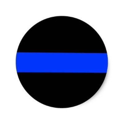 Thin Blue Circle Logo - Support the Police Thin Blue Line American Flag Rectangular Sticker ...