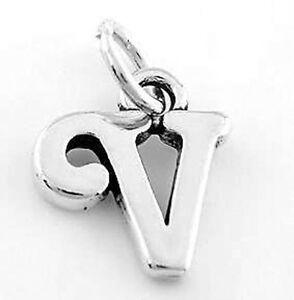 Fancy Letter V Logo - STERLING SILVER 925 FANCY LETTER V CHARM/PENDANT | eBay
