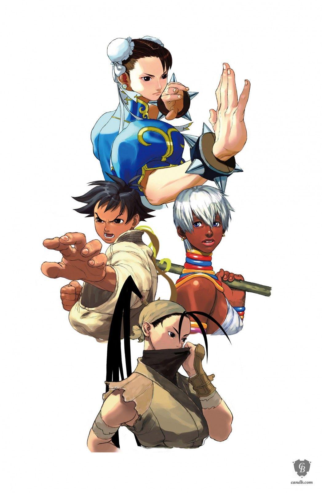 Street Fighter Japanese Logo - Artwork Girls of Street Fighter III:3rd Strike Capcom