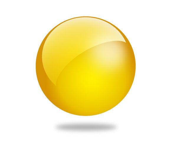 Yellow Ball Logo - Free stock image. Glossy Ball 10