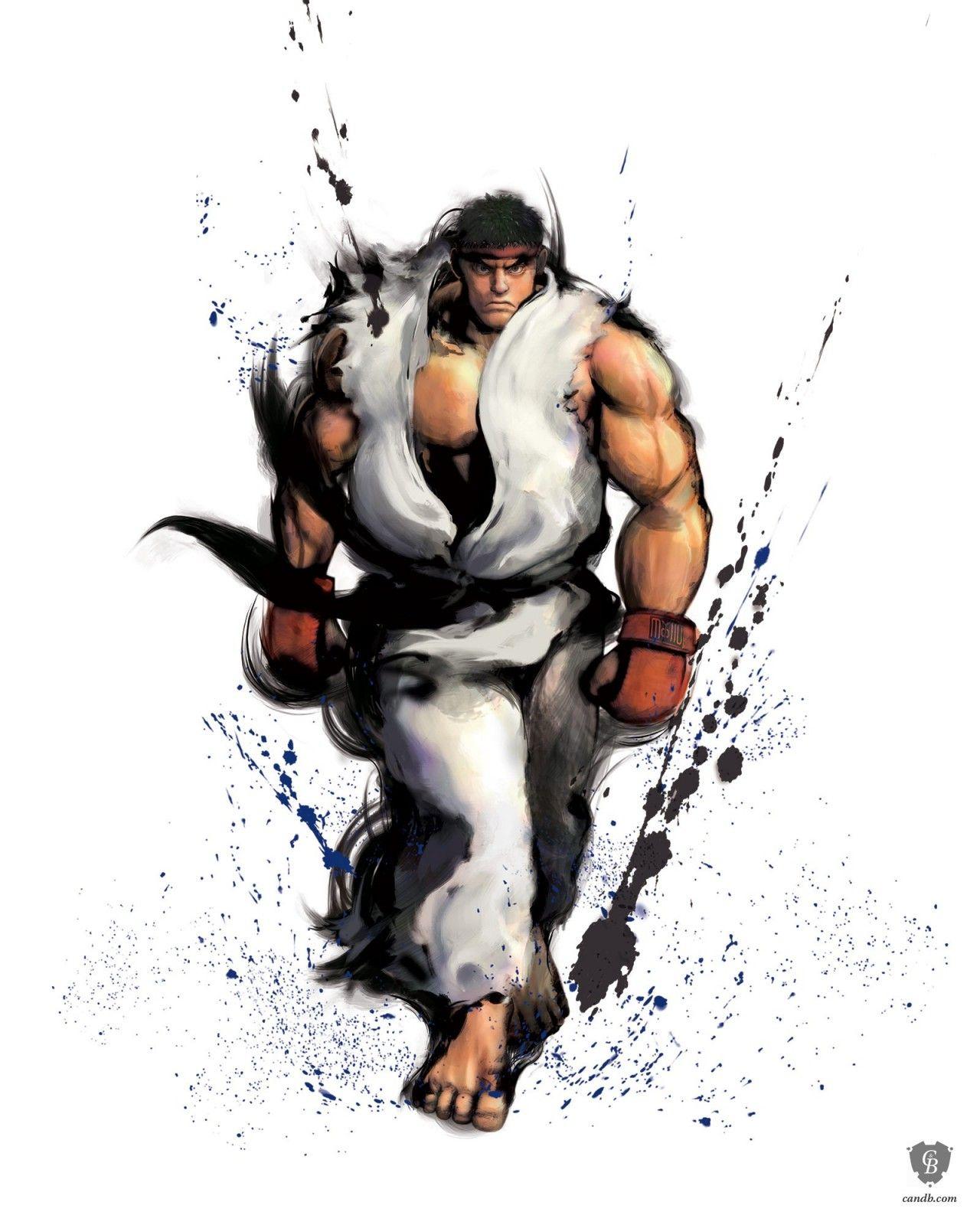 Street Fighter Japanese Logo - Artwork Ryu Street Fighter IV Capcom