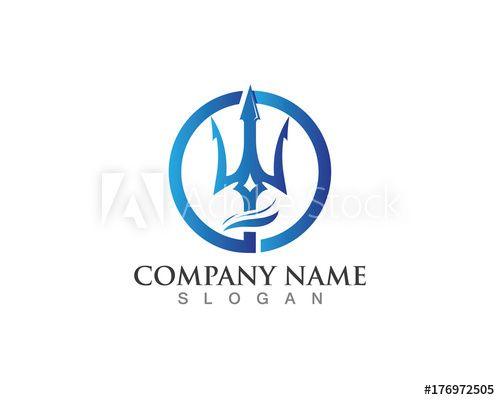 Trident Wave Logo - Magic Trident and Wave Logo this stock vector and explore