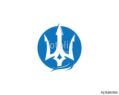 Trident Wave Logo - Magic Trident Of Wave Stock Image And Royalty Free Vector Files