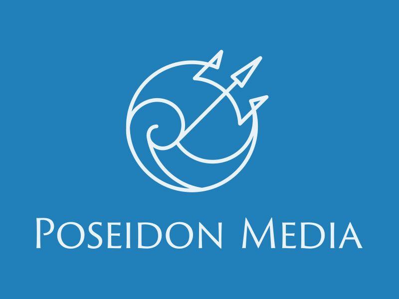 Trident Wave Logo - Poseidon Media Logo