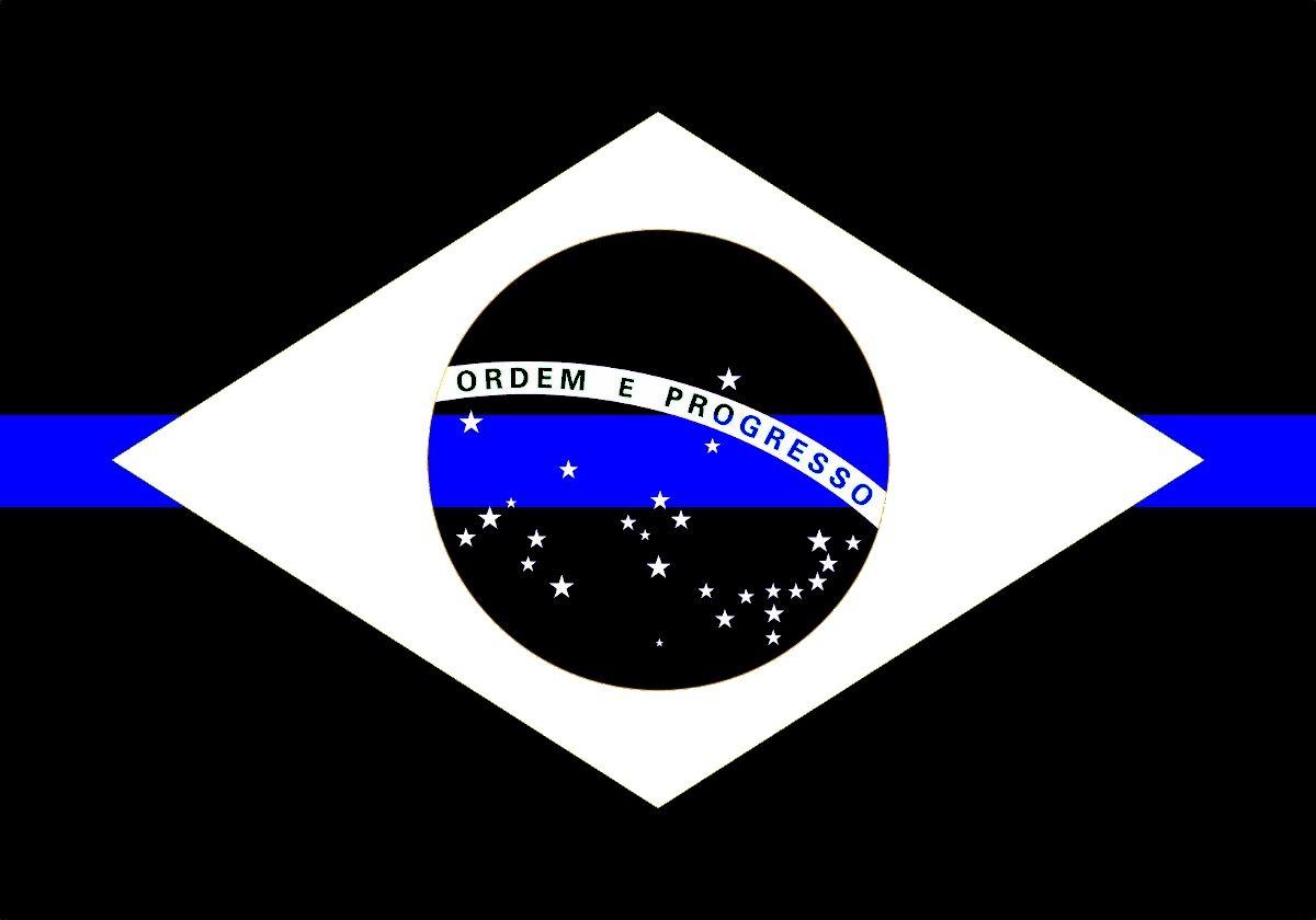 Thin Blue Circle Logo - Redesigns] Brazil - Thin Blue Line flag : vexillology
