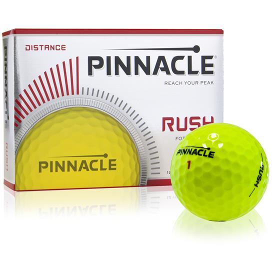 Yellow Ball Logo - Pinnacle Rush Yellow Logo Golf Balls. Logo Golf Balls
