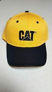 Yellow Ball Logo - New Black & Yellow Ball cap Caterpillar hat CAT Logo on crown Free