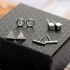 Square in Rectangle Triangle Clothing Logo - Geometric Triangle Round Earring Hot Fashion Women Square Bar Stud ...