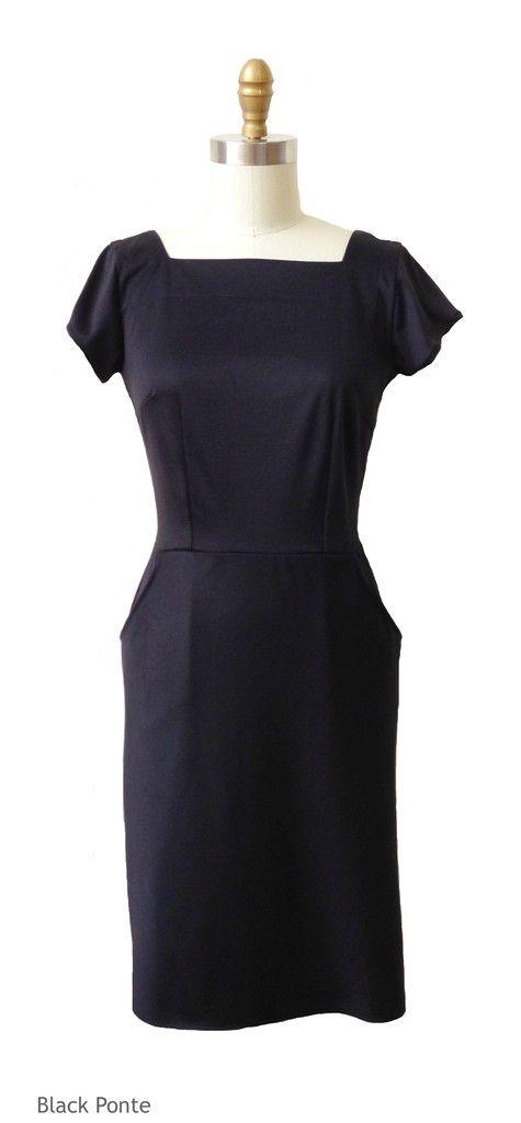 Square in Rectangle Triangle Clothing Logo - The Patti dress in black is the perfect little black dress for any ...