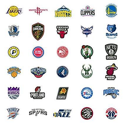 Basketball Team Logo - Amazon.com: 30 NBA Stickers Basketball Team Logo Complete Set, All ...