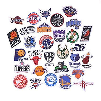 Made Up Basketball Team Logo - NBA Decal Stickers Basketball Team Logo Set