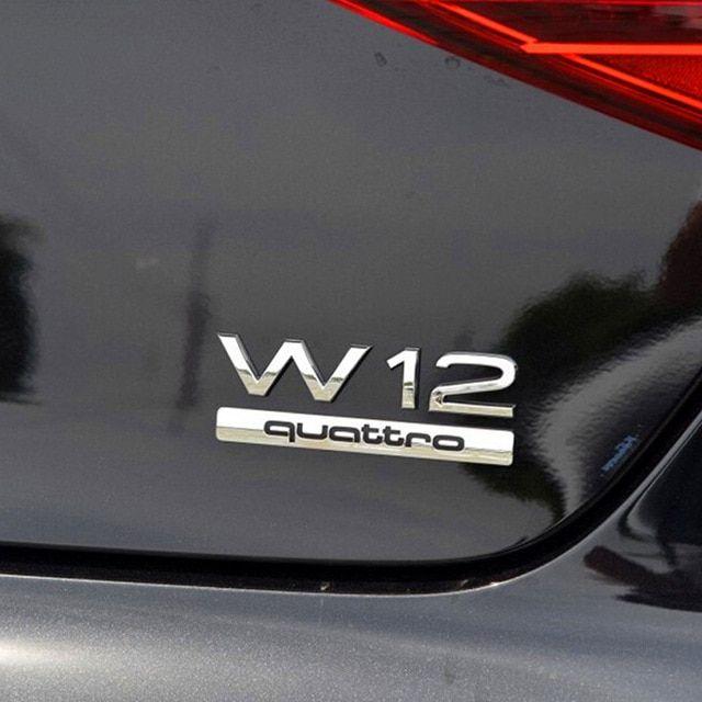Off Brand Car Logo - US $10.99 29% OFF. Brand New W12 Quattro Bumper Stickers Rear Badge Side Emblem For Audi A4 A6 A8 Q3 Q5 Q7 TT S6 Car Refitting Auto Accessories In Car