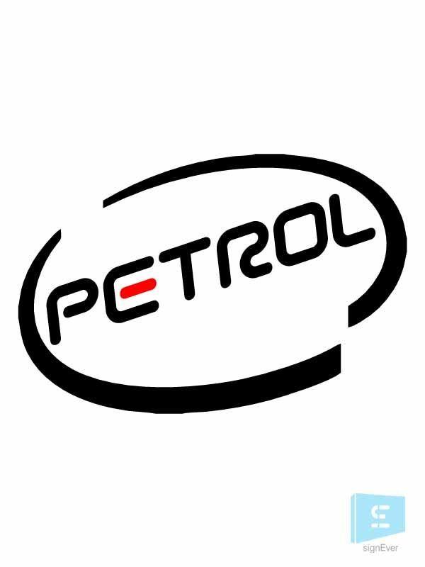 Oval Shaped Logo - Oval Shaped Logo Type Petrol Sticker Car Fuel Decal Ever