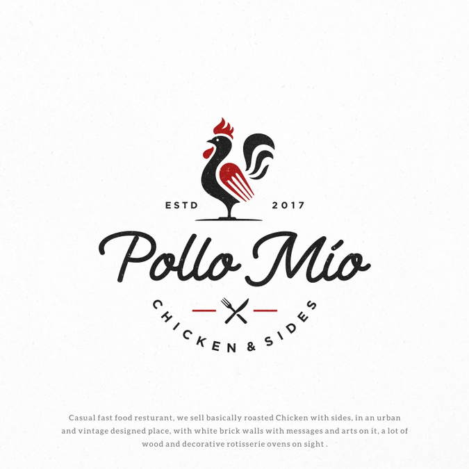 Artistic Black and White Restaurant Logo - Roast Chicken Restaurant Logo Design by Mojo66 | Chicken station ...