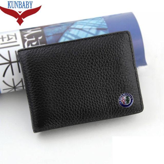 Off Brand Car Logo - US $10.79 5% OFF|KUNBABY Black Leather Car logo Bag Card Package Driver  License For Alfa Romeo-in Key Case for Car from Automobiles & Motorcycles  on ...