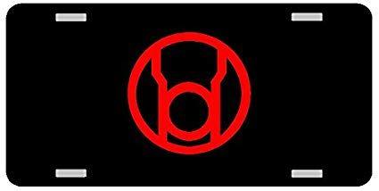Black Lantern Logo - Amazon.com : Red Lantern Logo License Plate Gloss black : Everything