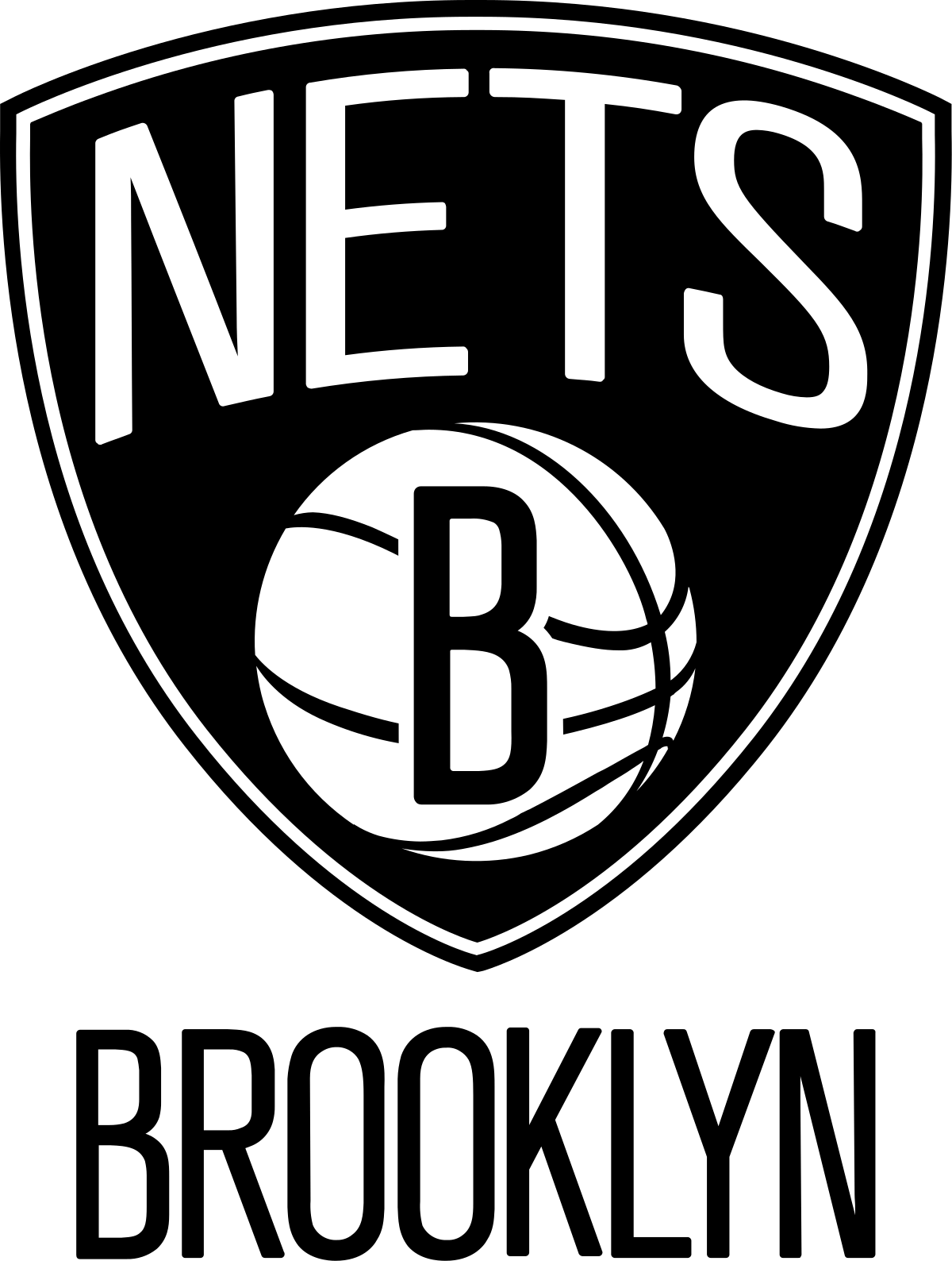 Black Oak Eagles Basketball Logo - Brooklyn Nets