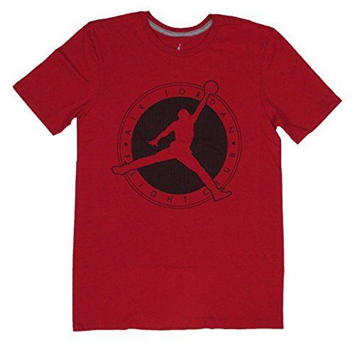 Air Jordan Flight Club Logo - Air Jordan Mens Flight Club Jumpman Logo T-Shirt (Small, Red ...