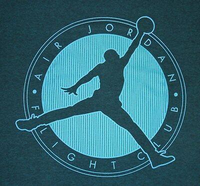 Air Jordan Flight Club Logo - NIKE AIR JORDAN Blue Jordan Big Logo Jumpman 23 Flight Club T Shirt ...