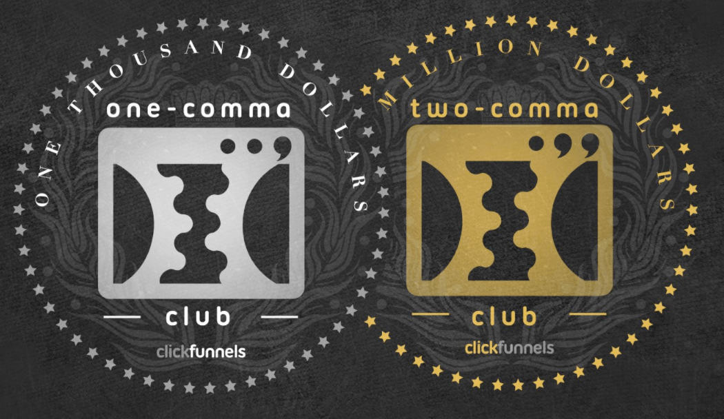 Looks Like a Comma Logo - ClickFunnels 2 Comma Club