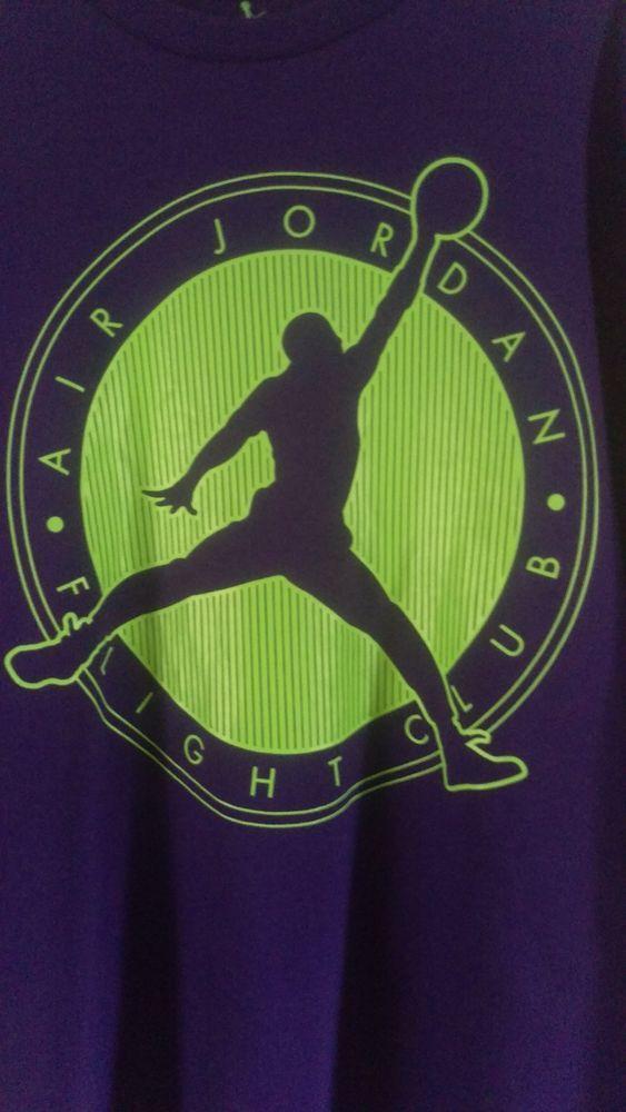 Air Jordan Flight Club Logo - NEW Air Jordan Flight Club Purple Long Sleeve Men's Sweatshirt Size ...