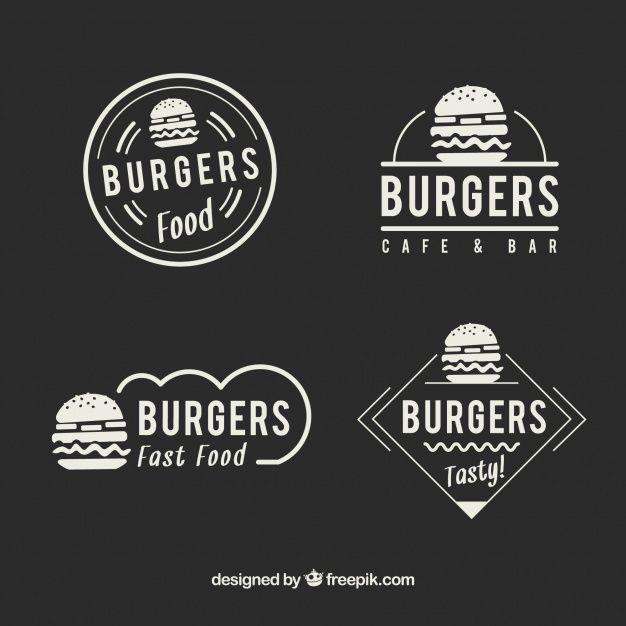 Vintage Fast Food Restaurant Logo - Elegant vintage restaurant fast food logos Vector | Free Download