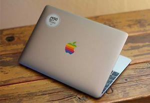 Apple Old Logo - 3x Apple Old Retro Rainbow Logo Sticker for 12 Macbook and 13 15