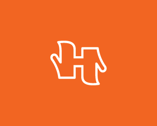 Orange Hands Logo - hands Logo - Letter H Designed by wasih | BrandCrowd
