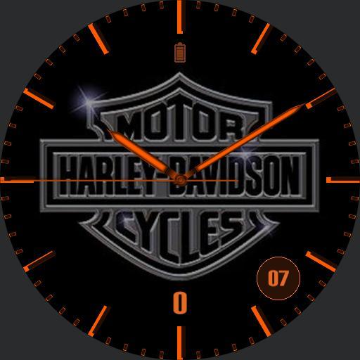 Orange Hands Logo - HD logo with orange hands and dial, steps and battery for Huawei