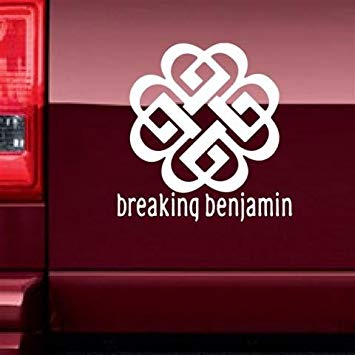 Breaking Benjamin Logo - Breaking Benjamin Logo With Band Name 6 White Vinyl Car