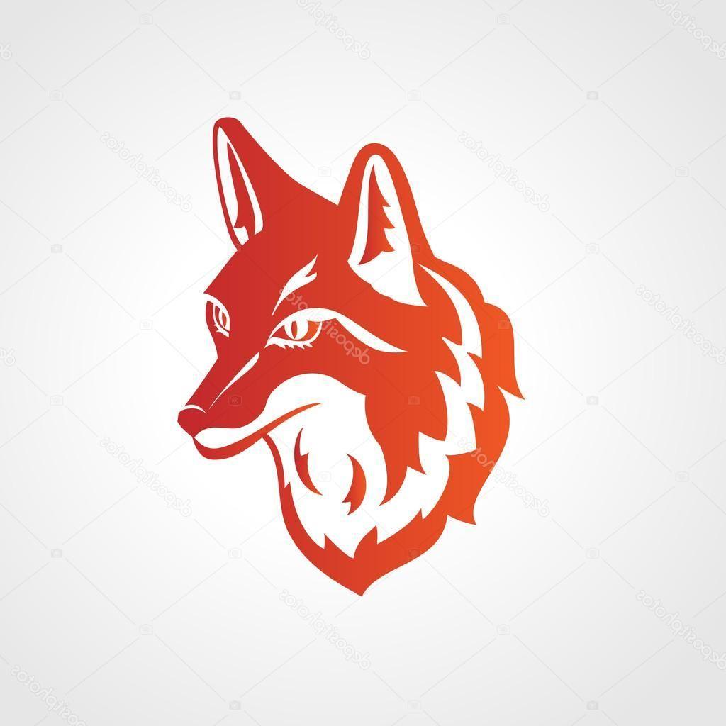 Red Fox Head Logo - Best Stock Illustration Red Fox Head Silhouette Drawing