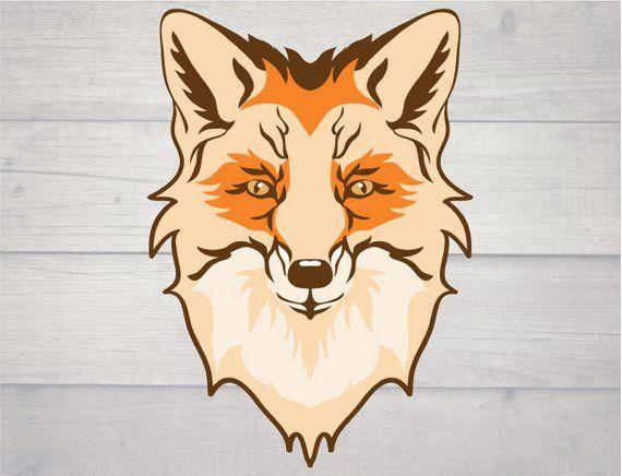 Red Fox Head Logo - Fox logo svg / red fox head digital graphics cut file | Etsy