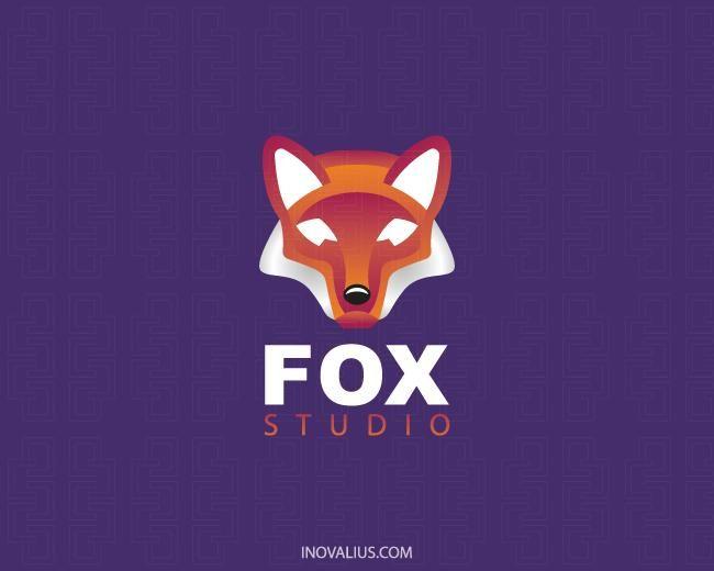 Red Fox Head Logo - Fox Studio Logo Design | Inovalius