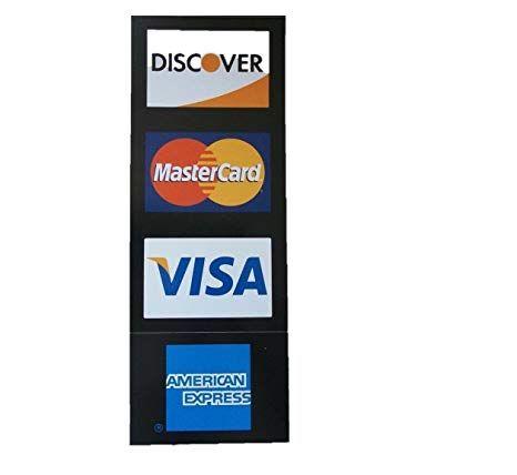 Credit Card Visa MasterCard Logo - Visa/MC/Amex/Discover Visa/MasterCard/American Express/Discover Decal