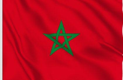 Red and Green Pentagon Logo - Morocco Flag