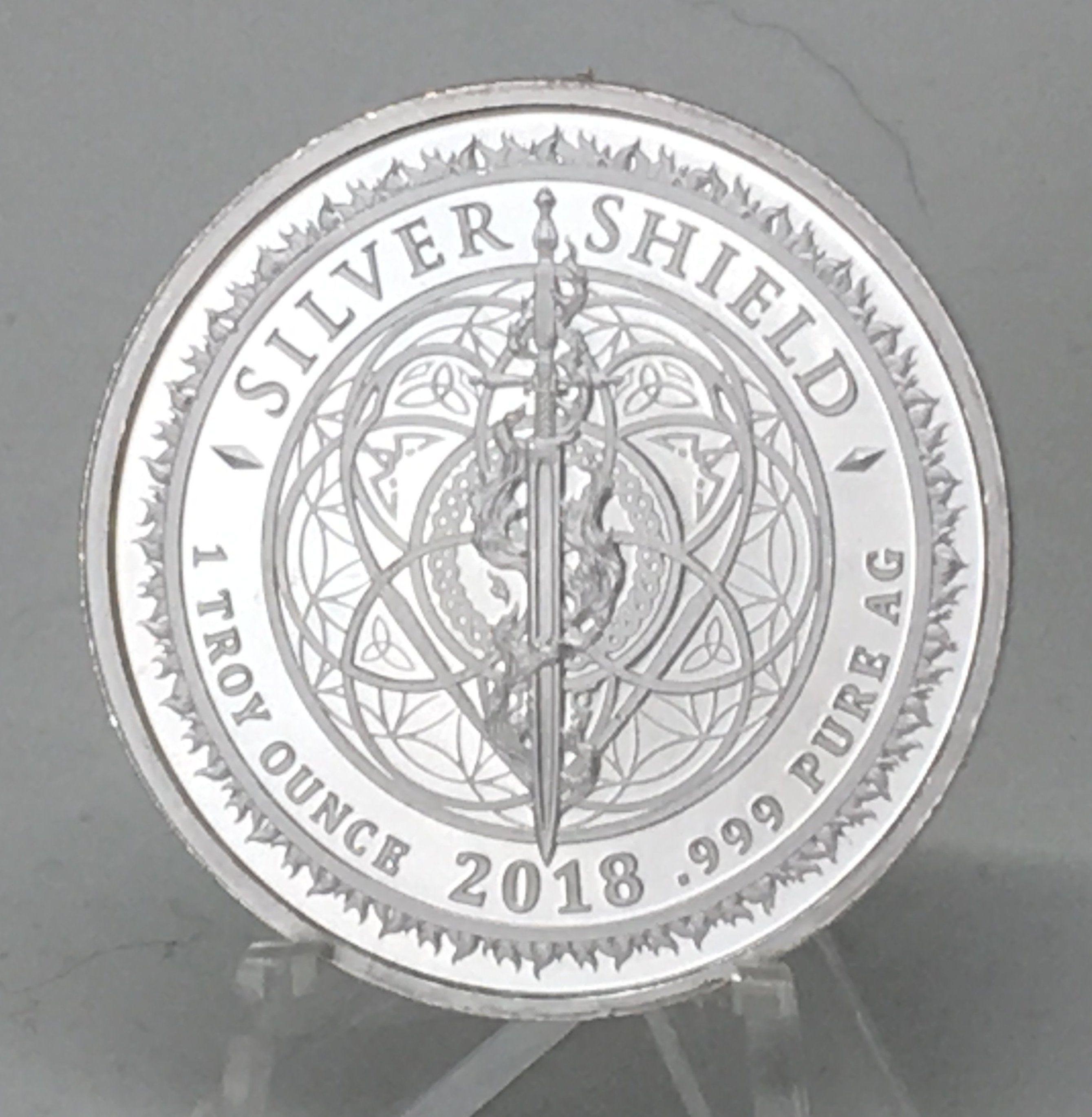 Black and Silver Shield Logo - Be Your King by Silver Shield, Mini Mintage 1 oz .999