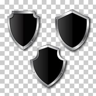 Black and Silver Shield Logo - Shield Computer file, Black silver side to pull the material Shield ...