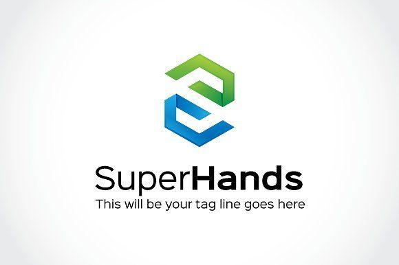 Orange Hands Logo - Super Hands Logo Template Logo Templates Creative Market