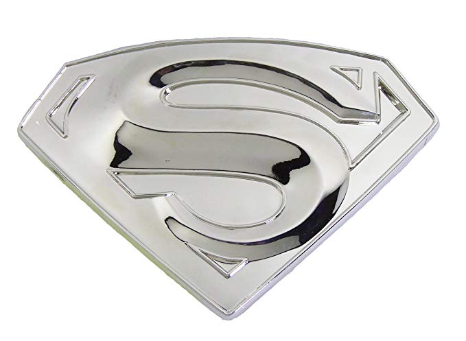 Black and Silver Shield Logo - Superman S Logo Silver Shield Superhero Dc Comic Belt