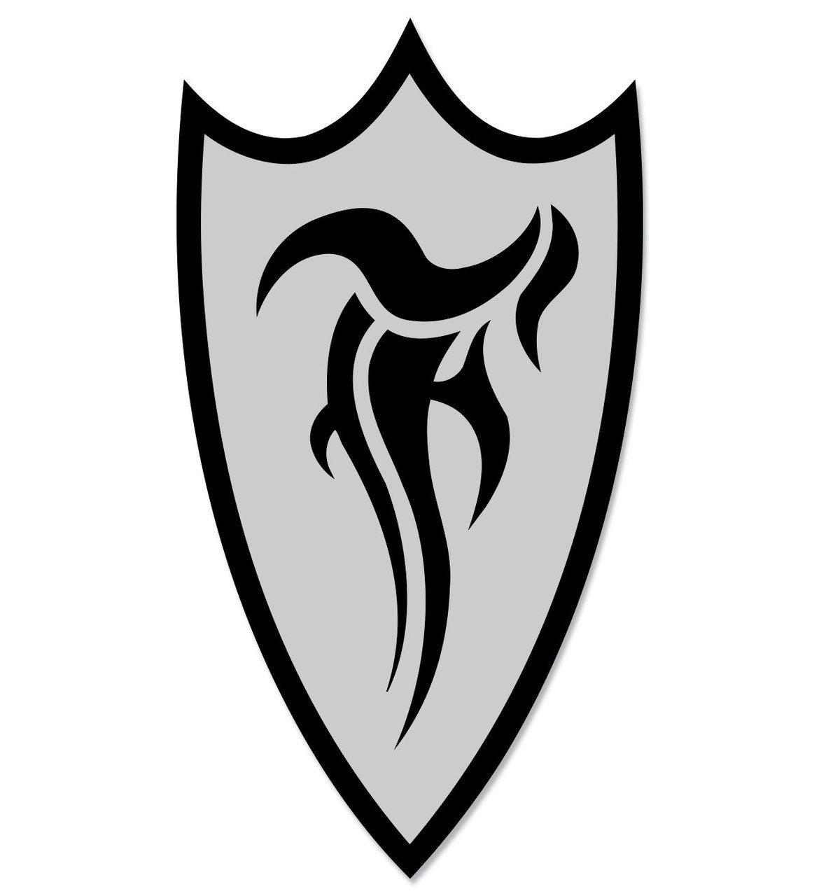 Black and Silver Shield Logo - F-Shield Sticker (Black/Silver) - Fleshgear