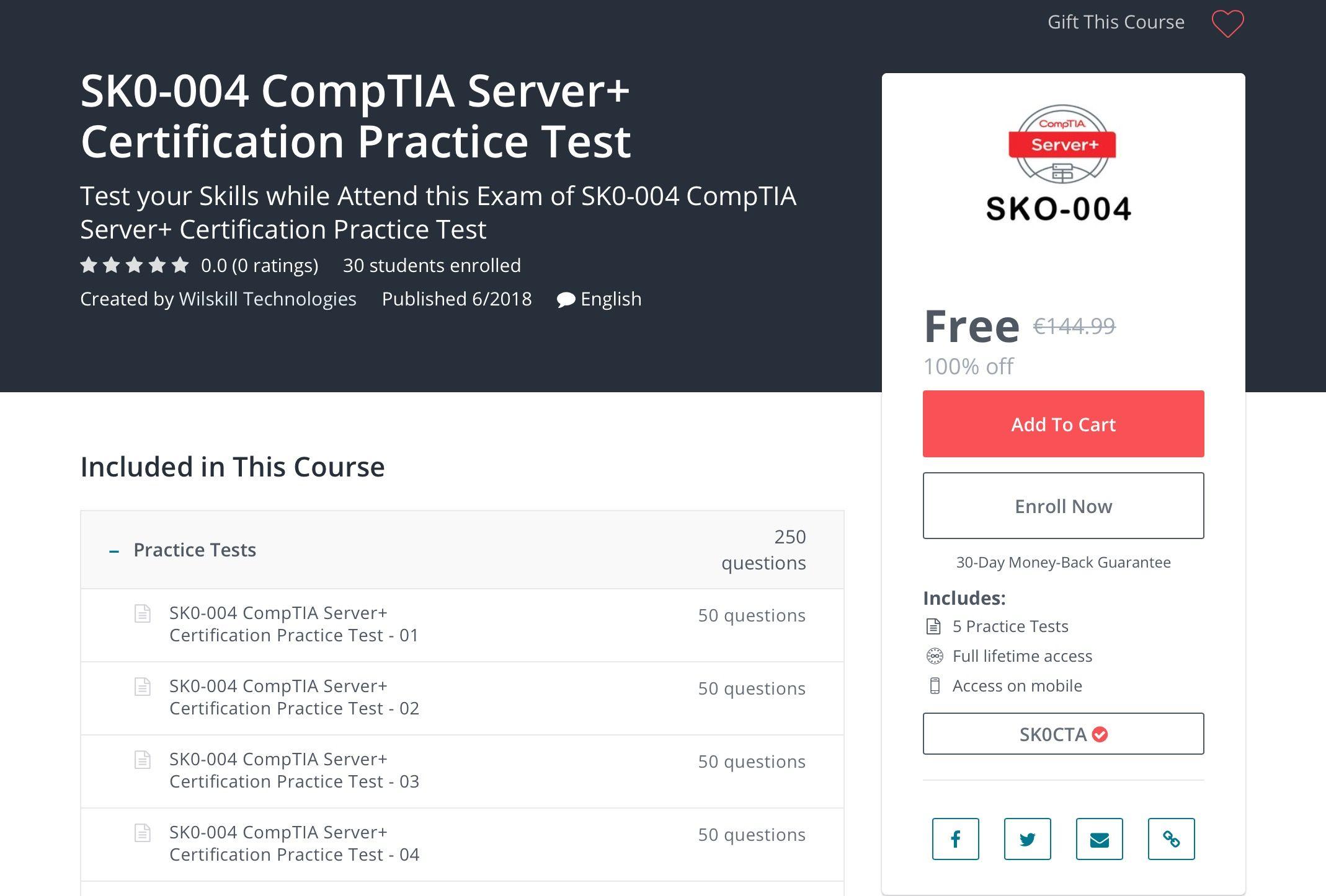 CompTIA Server Logo - SK0 004 CompTIA Server+ Certification Practice Test