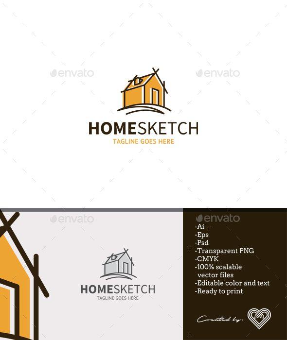 Sleek Travel Logo - Home Sketch by andiasmara Home Sketch is a sophisticated and sleek