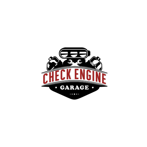 Automotive Engine Logo - Check Engine Garage logo design for sport racing cars | Logo design ...
