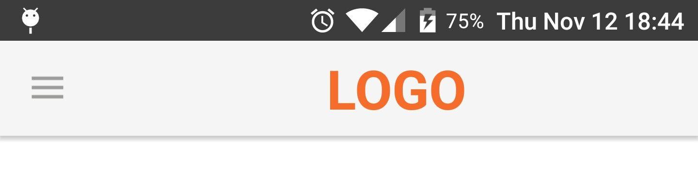Google Toolbar Logo - ToolBar title doesn't center - Stack Overflow