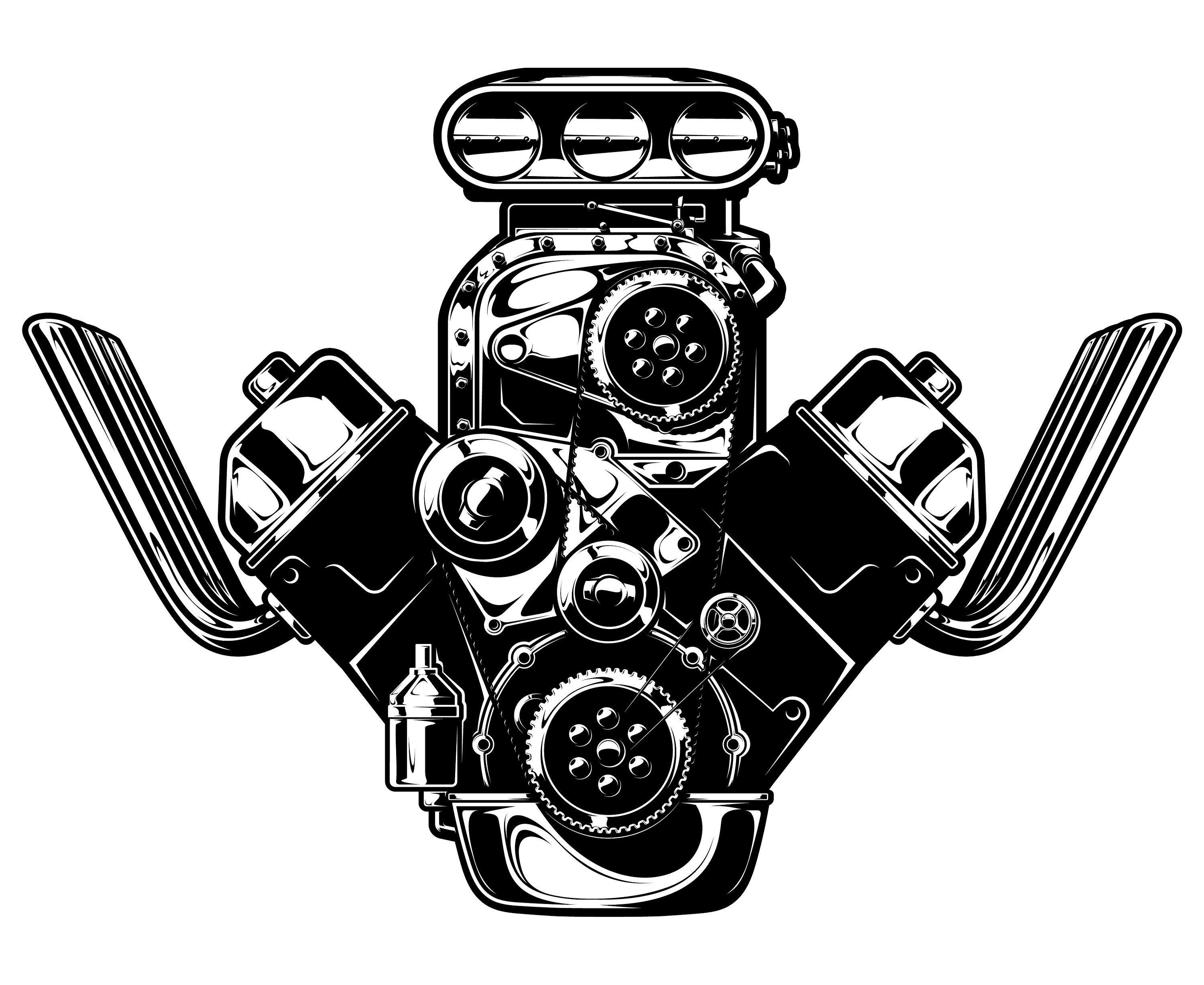 Automotive Engine Logo - Motor SVG Engine SVG V6 svg V8 svg Engine vehicle svg | Etsy