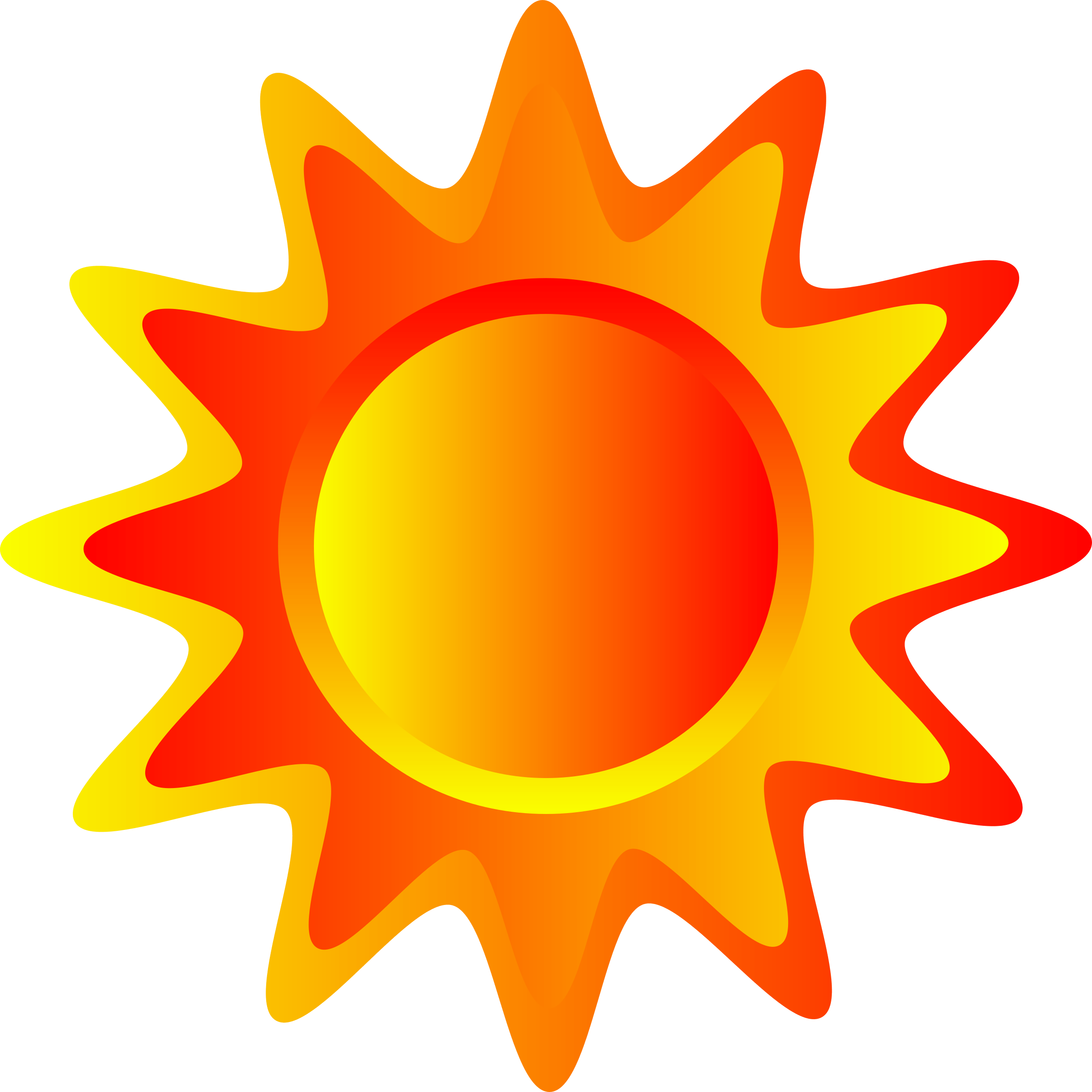 Red and Yellow Sun Logo - Clipart - Red, orange and yellow sun